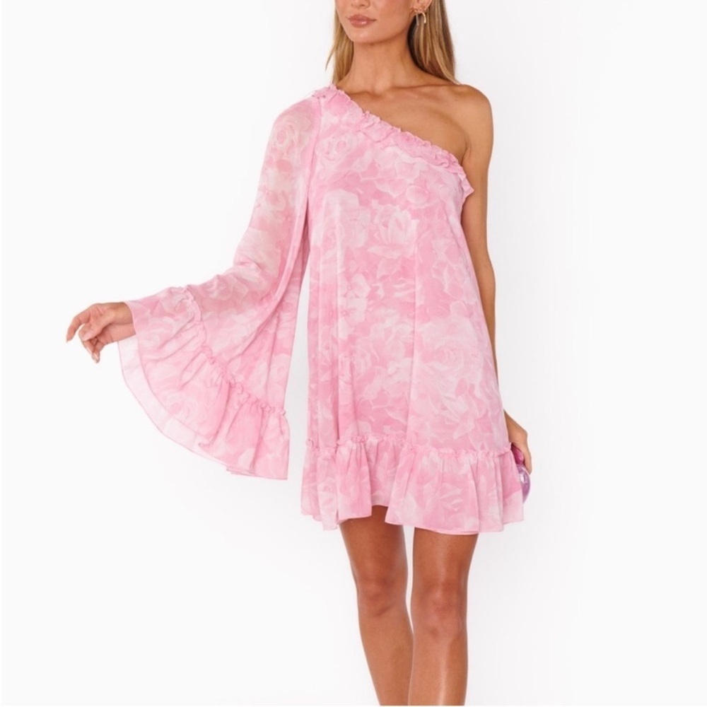 Show Me Your Mumu Pink One Shoulder Wonder Dress Size Small - Picture 4 of 7